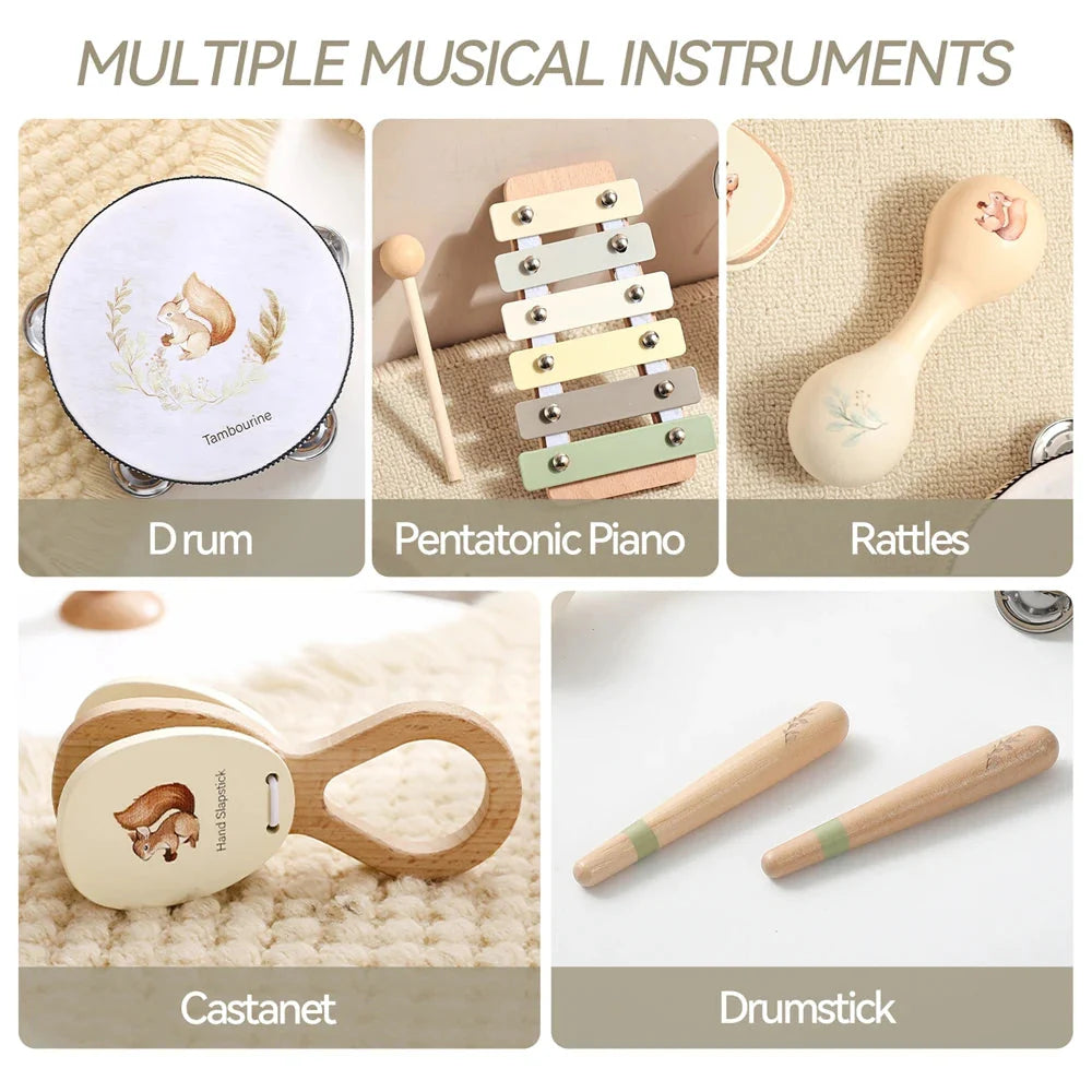Montessori Musical Instruments Baby Drum Xylophone Toy