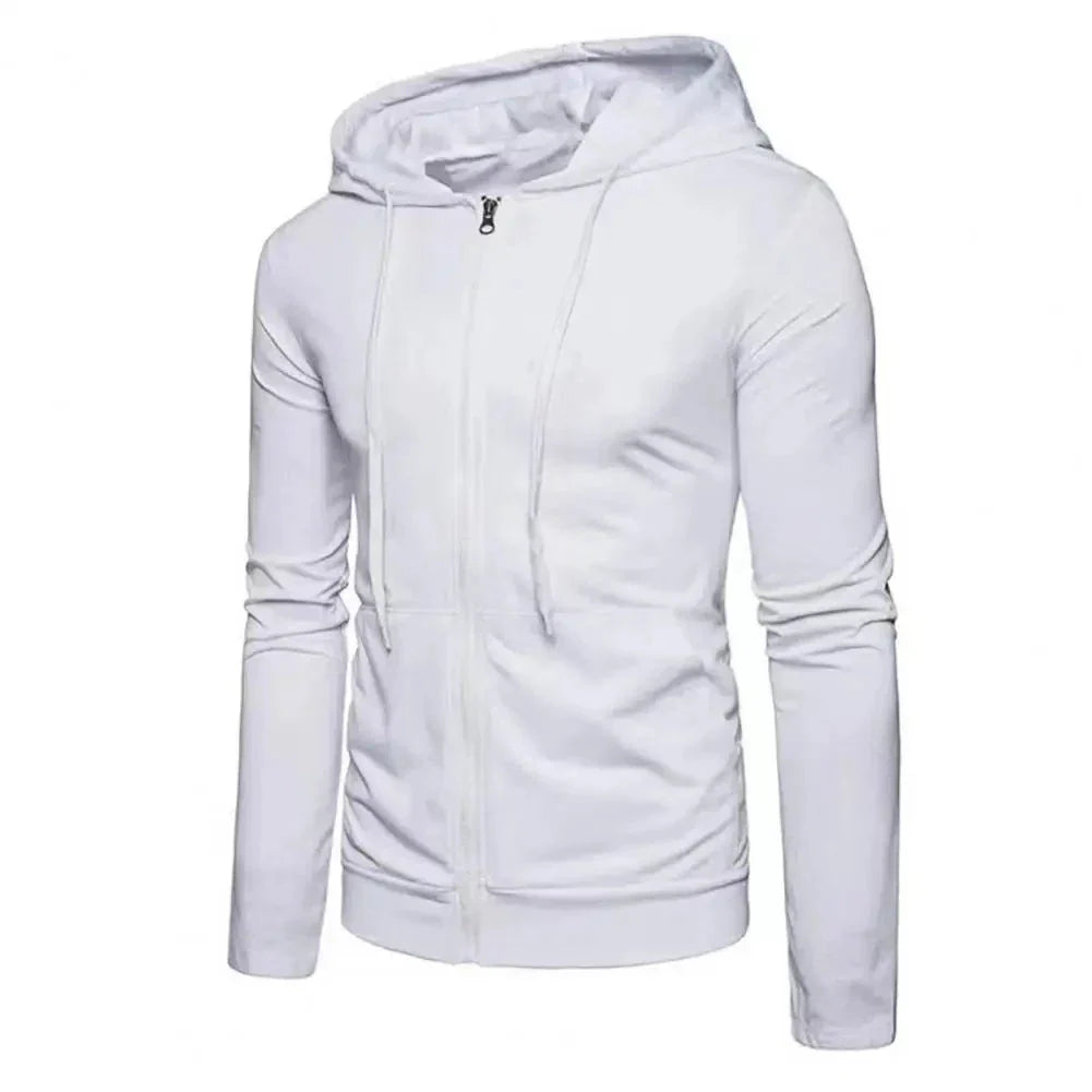 Men’s Autumn Zipper Hoodie – Slim Fit Long Sleeve Casual Sweatshirt Jacket