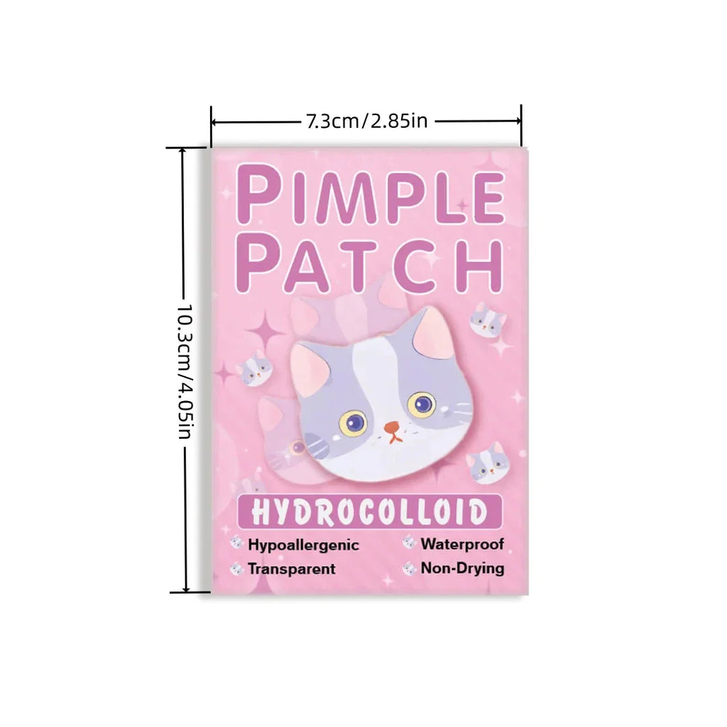 600pcs Cartoon Cat Acne Patches – Ultra-Thin Breathable Pimple Stickers