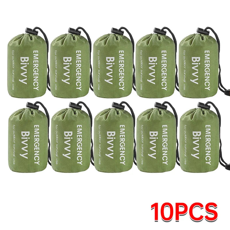 Emergency Sleeping Bag Lightweight Waterproof Outdoor First Aid Kit Waterproof Compression Backpack Hiking Camping Bedding