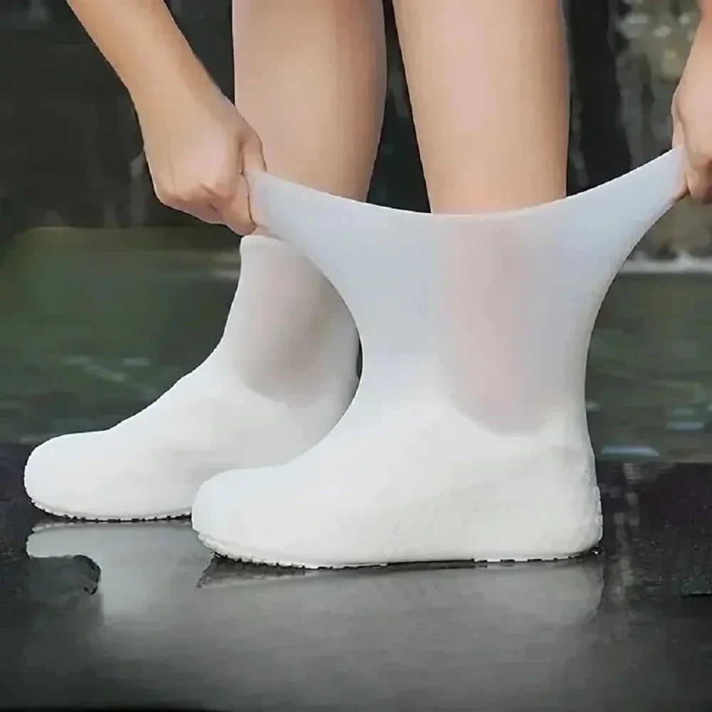 Reusable Silicone Waterproof Shoe Covers – Non-Slip Rain Boot Overshoes