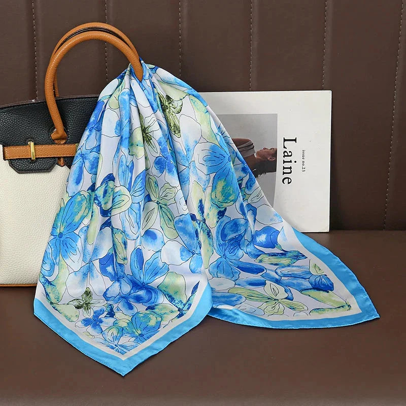 Luxury Satin Silk Square Scarf – Shawl, Hijab & Fashion Wrap 2023