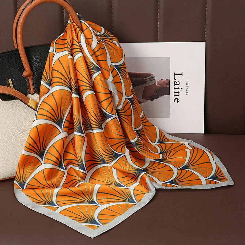 Luxury Satin Silk Square Scarf – Shawl, Hijab & Fashion Wrap 2023
