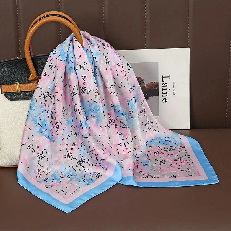 Luxury Satin Silk Square Scarf – Shawl, Hijab & Fashion Wrap 2023