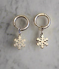Snowflake Dangle Hoop Earrings