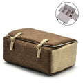 Bag Linen Fabric Button Design Pot Cups Tea Set Organizer