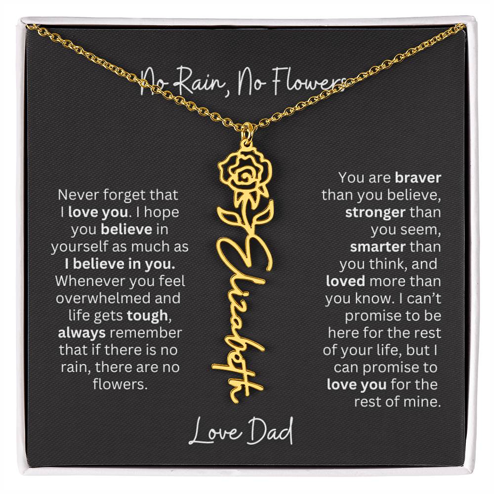Beautiful Necklace Gift for Daughter From Dad - 'Never Forget That I Love You
