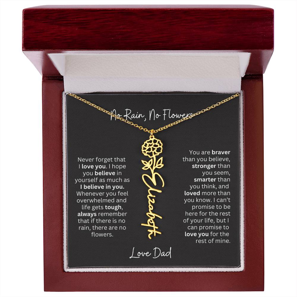 Beautiful Necklace Gift for Daughter From Dad - 'Never Forget That I Love You