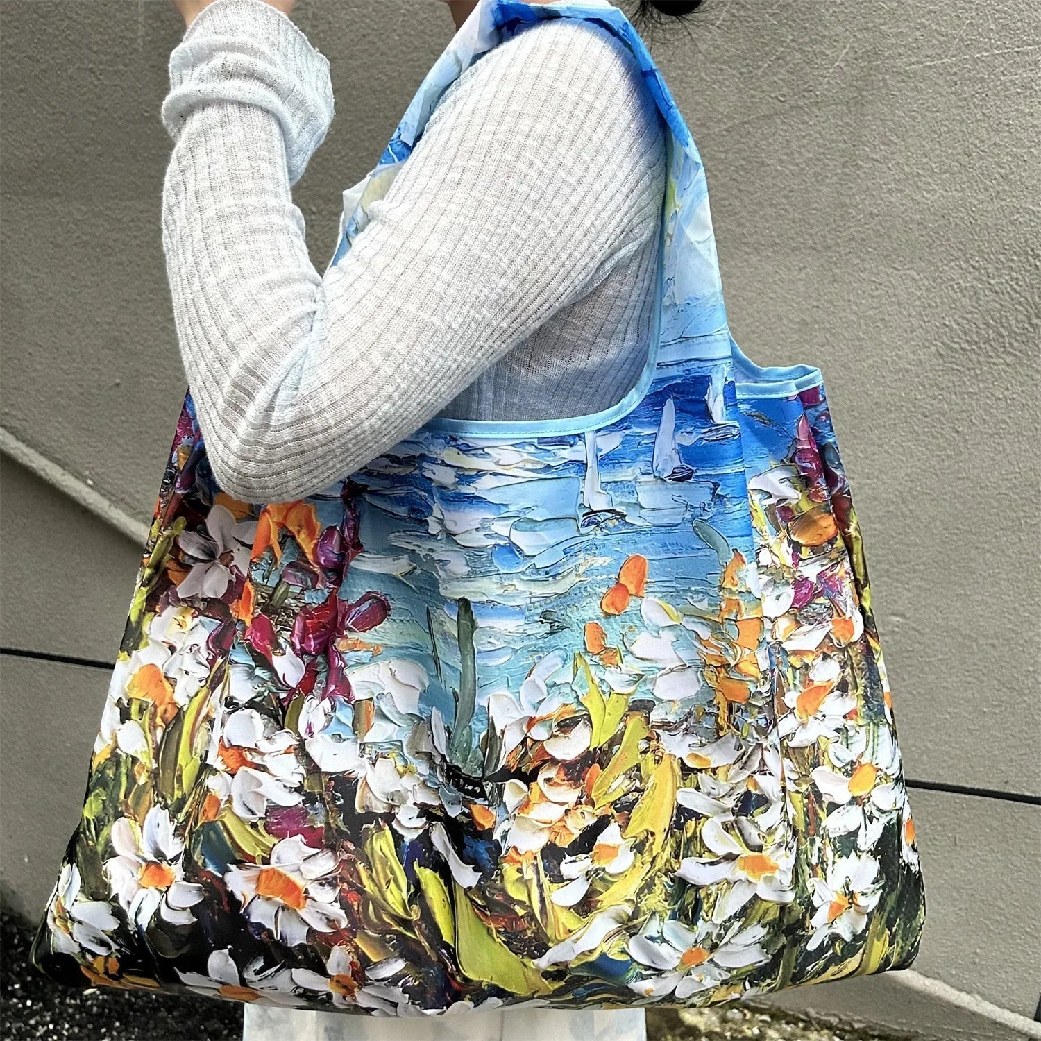 Big Pocket Nylon Grocery Grocery or Shopping Bag