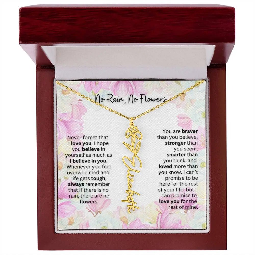 Birth Flower Necklace | Cherished Gift for Granddaughter from Grandma or Grandpa