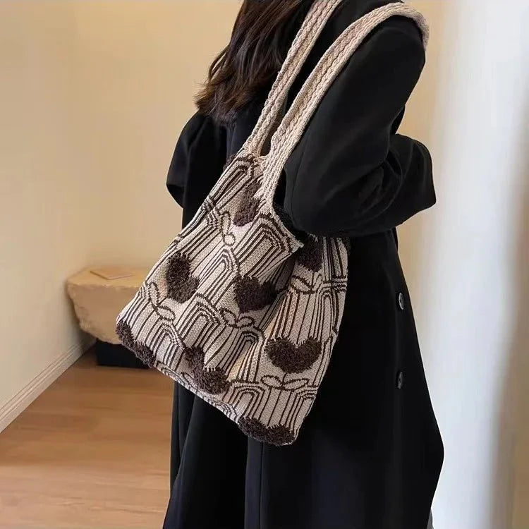 Crochet Bags for Women Summer Beach Tote Bag