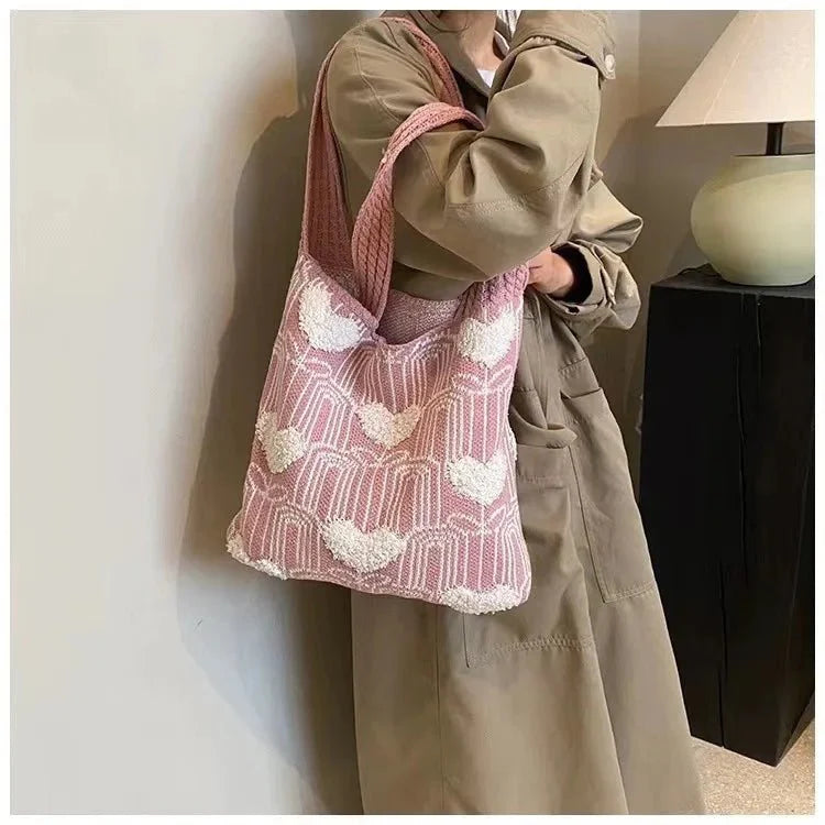Crochet Bags for Women Summer Beach Tote Bag