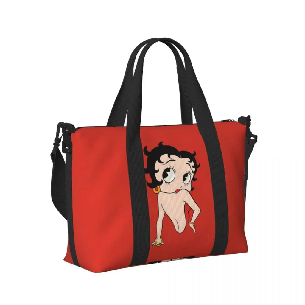 Custom Cartoon Girl B-Bettys Beach Travel Bag