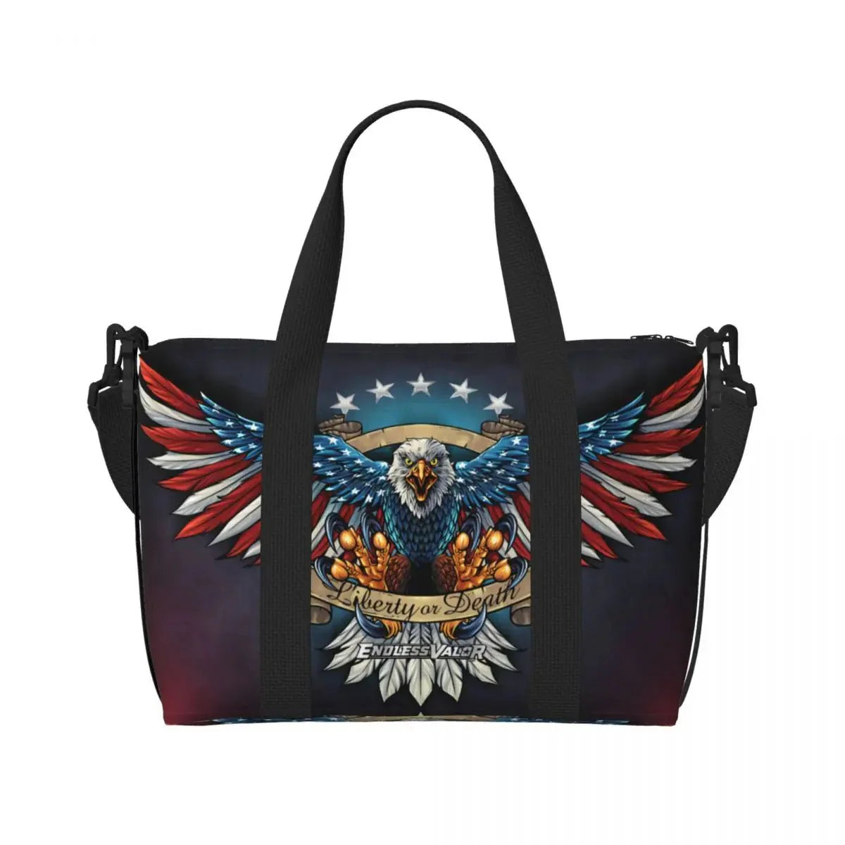 Custom Vintage American Flag Tote Bag