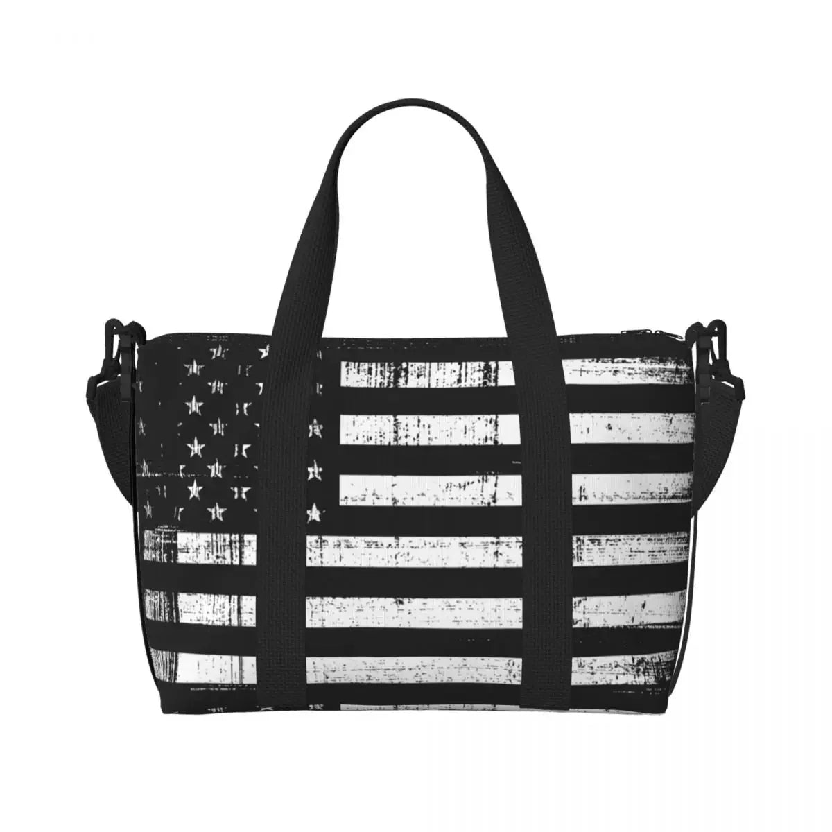Custom Vintage American Flag Tote Bag