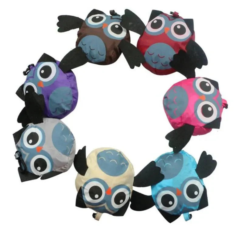Cute Animal Owl Shape Foldable Shopping Bag