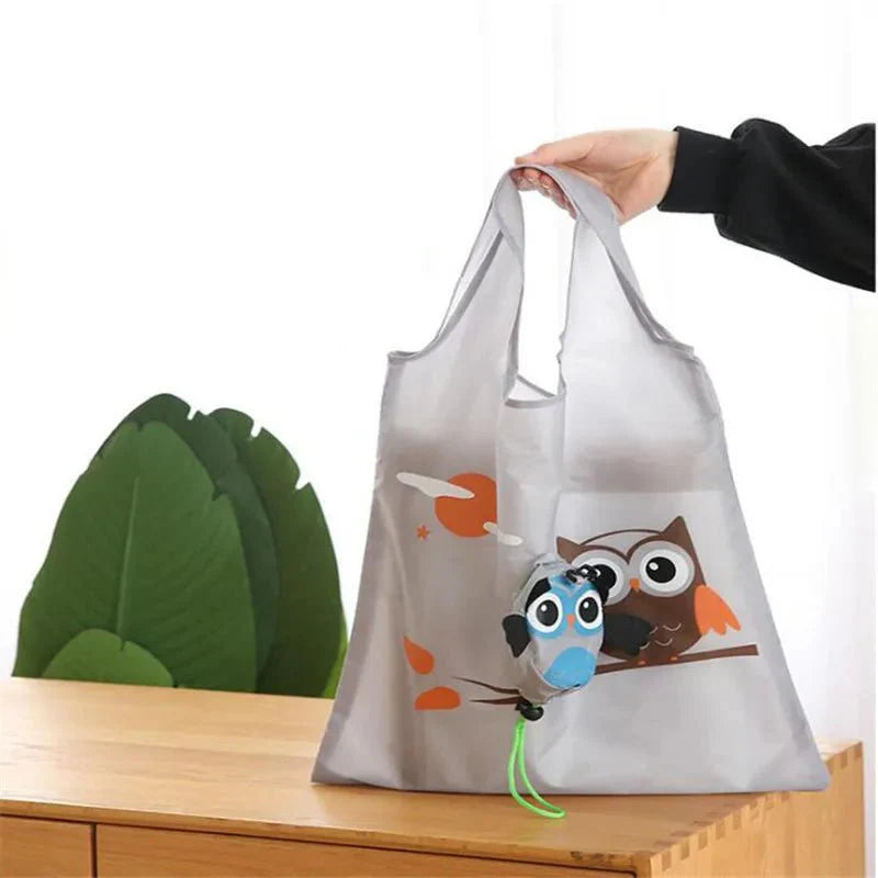Cute Animal Owl Shape Foldable Shopping Bag