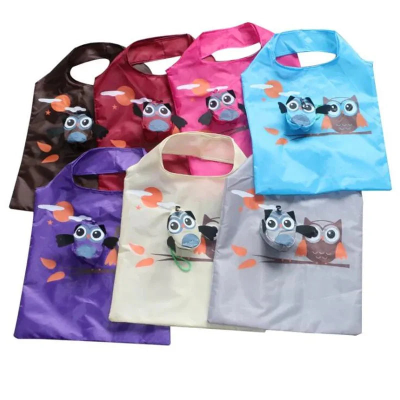 Cute Animal Owl Shape Foldable Shopping Bag