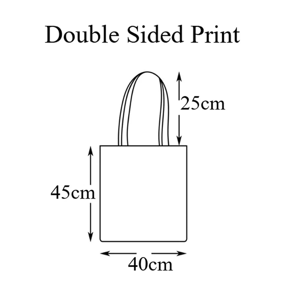 Cute Cartoon Girl Shopper Bags