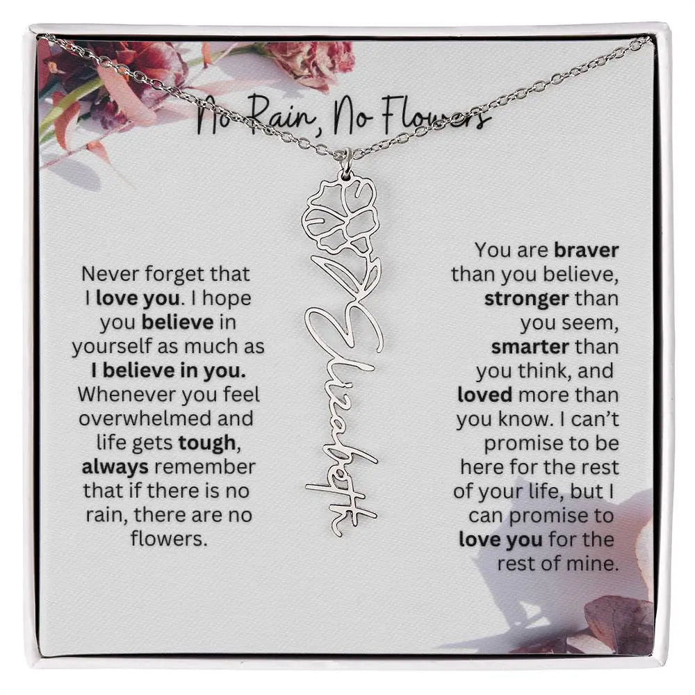 Christmas Birth Flower Necklace | Thoughtful Christmas Gift for Best Friend