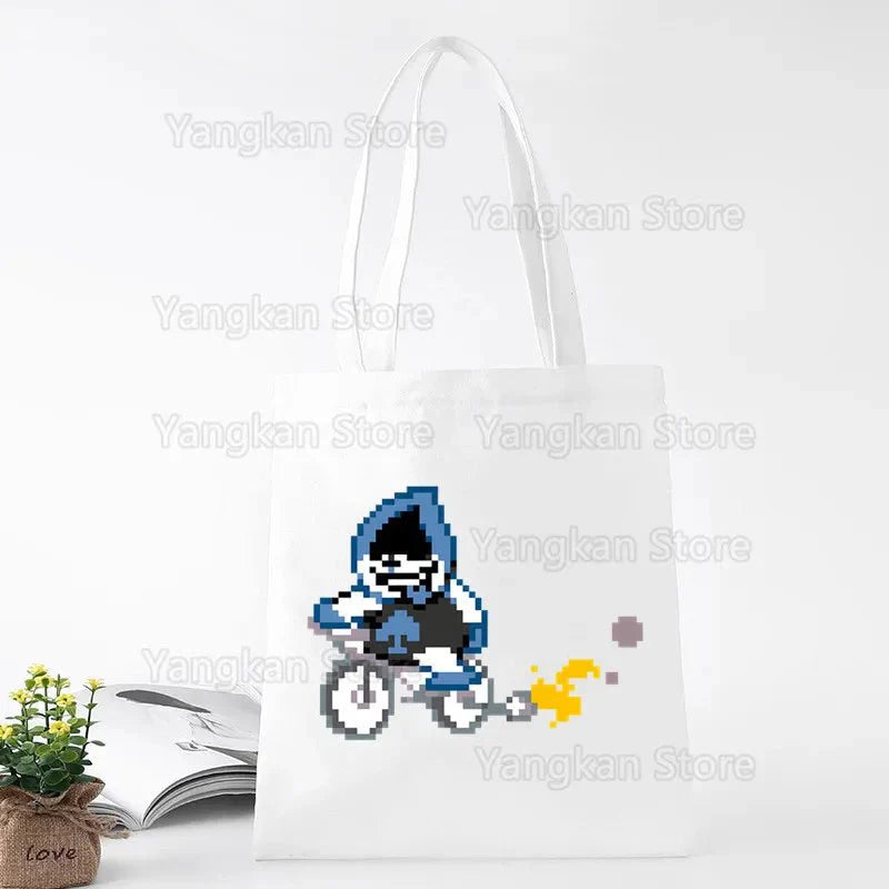 Deltarune Eco Canvas Cotton Shopper Bolsas De Tela Bag