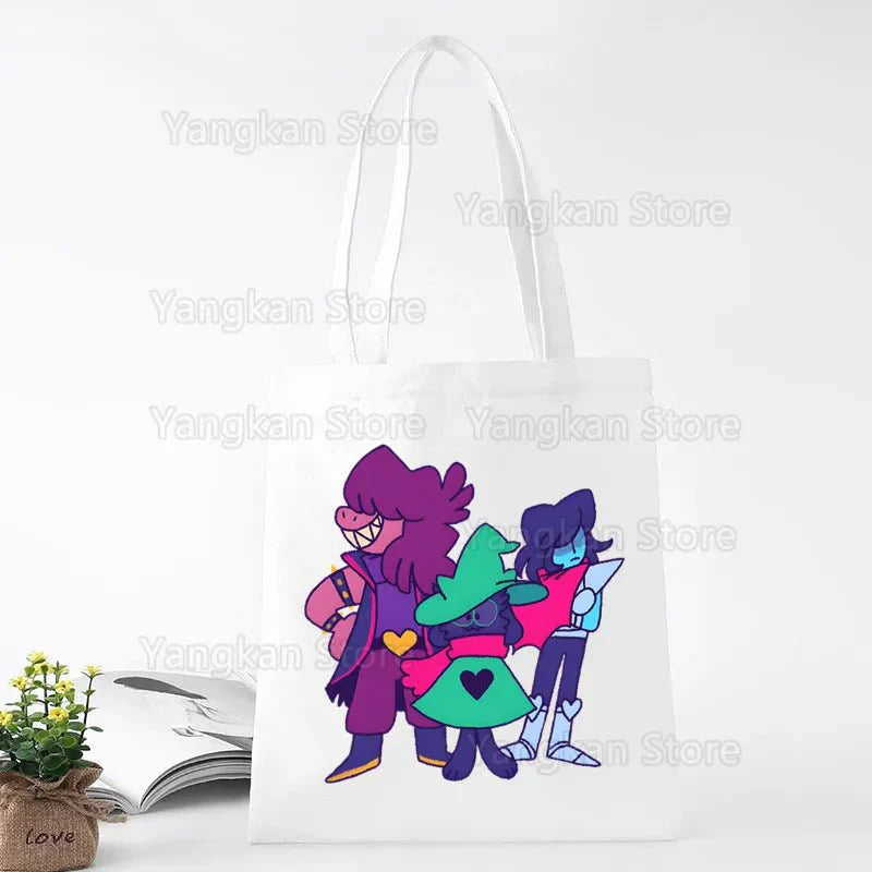 Deltarune Eco Canvas Cotton Shopper Bolsas De Tela Bag