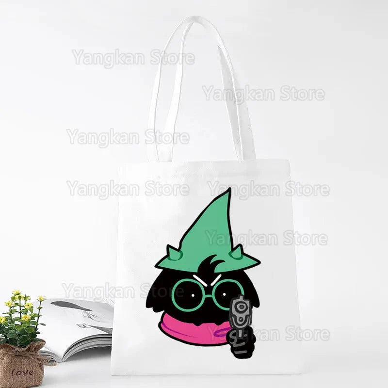 Deltarune Eco Canvas Cotton Shopper Bolsas De Tela Bag