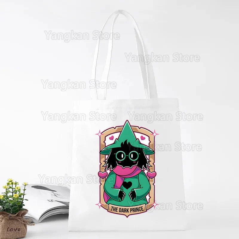 Deltarune Eco Canvas Cotton Shopper Bolsas De Tela Bag
