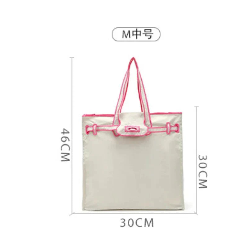Embroidered Nylon Handbag