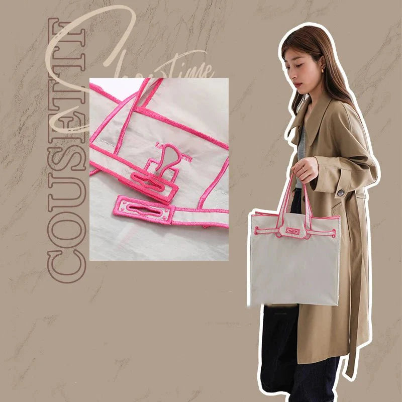 Embroidered Nylon Handbag