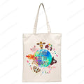 Vegan Women's Canvas Tote: Foldable & Reusable Eco Shopping Bags