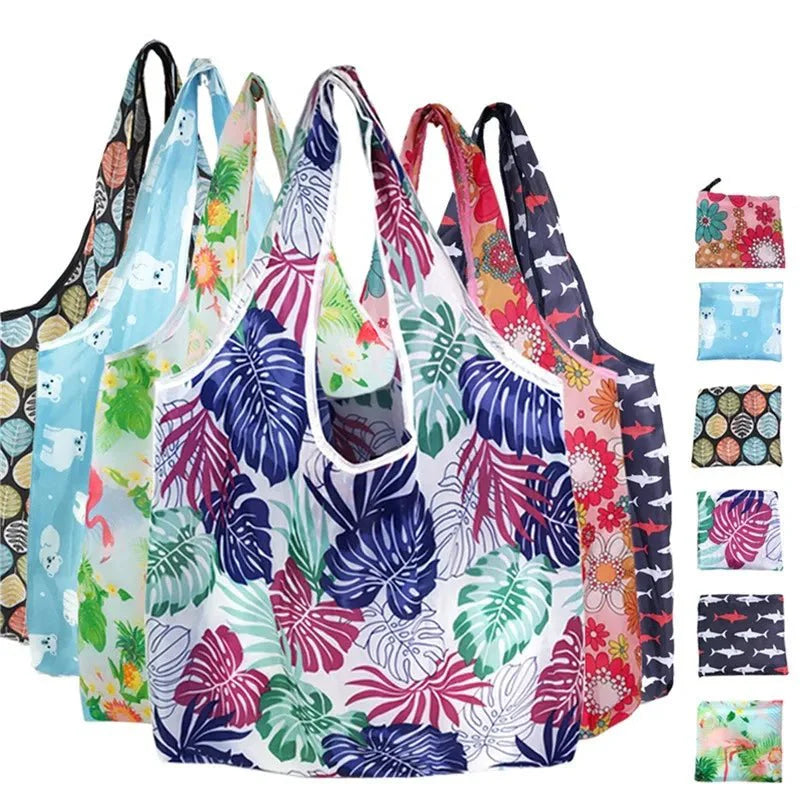 Foldable Tote Bag Portable Cloth Eco Grocery Bag