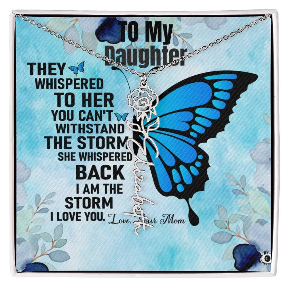 Gift From Mom to Daughter I I Love You - Birth Necklace