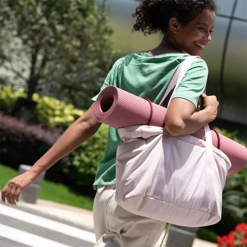 Gym or Yoga Shoulder Bag with Yoga Mat Buckle