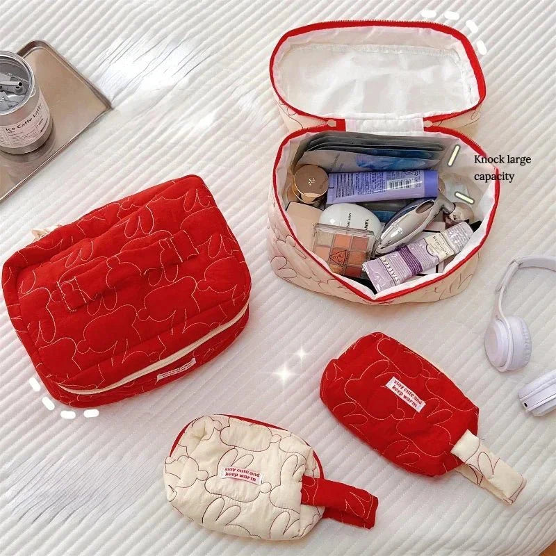 Ins Large Capacity Zipper Makeup Bags