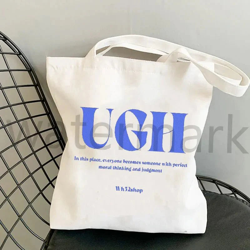 Kpop Tote Bag  Aesthetic Shopper Ugh Casual Bag