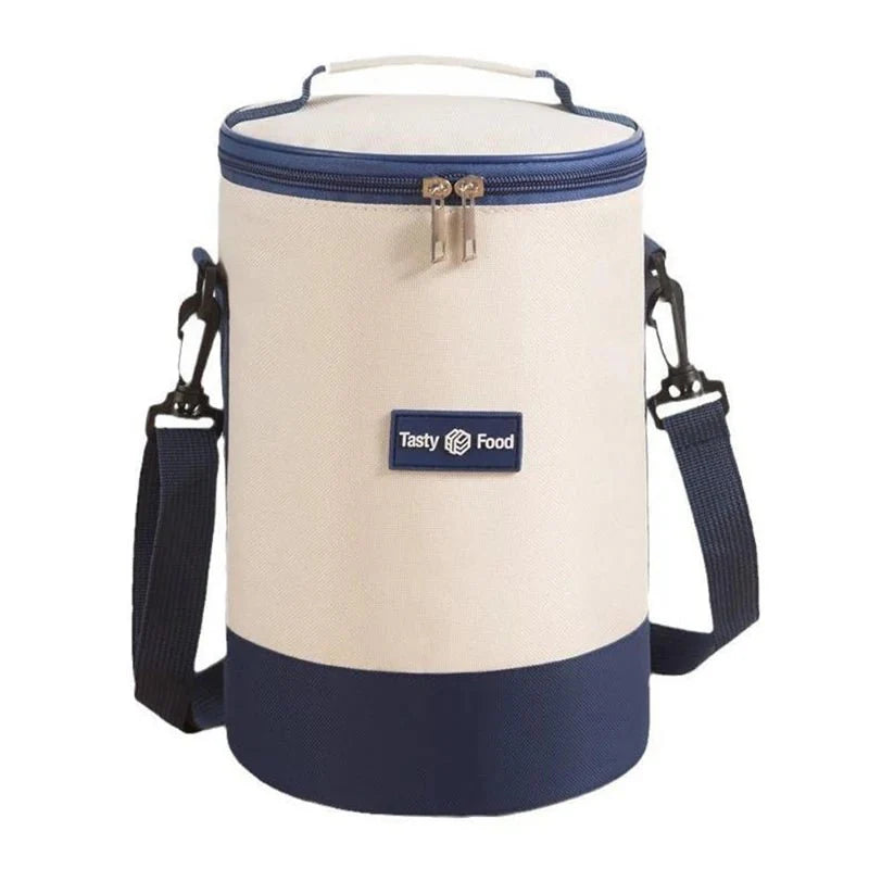 Large Capacity Cylindrical Insulated Lunch Box