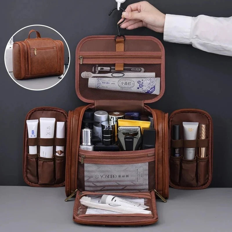 Large Capacity PU Leather Makeup Bag