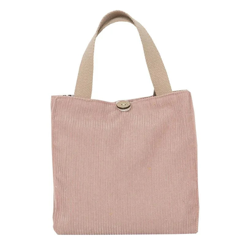 Lunch Bag Corduroy Canvas Lunch Box