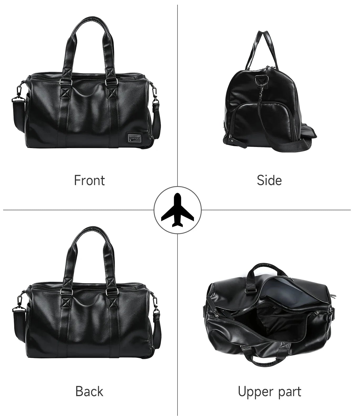 MATE ELAN Men Leather Travel Duffel Bag