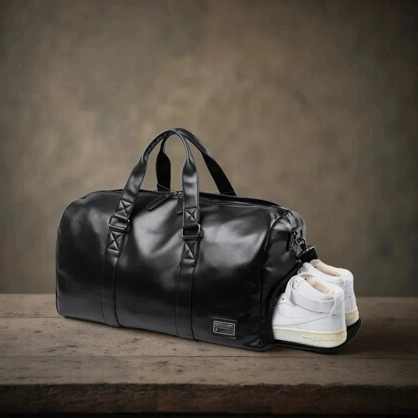 MATE ELAN Men Leather Travel Duffel Bag