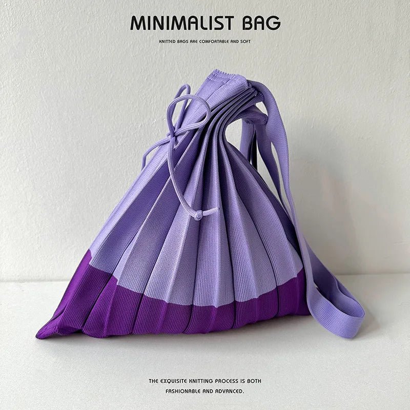 New Knitted Pleats Tote Bag