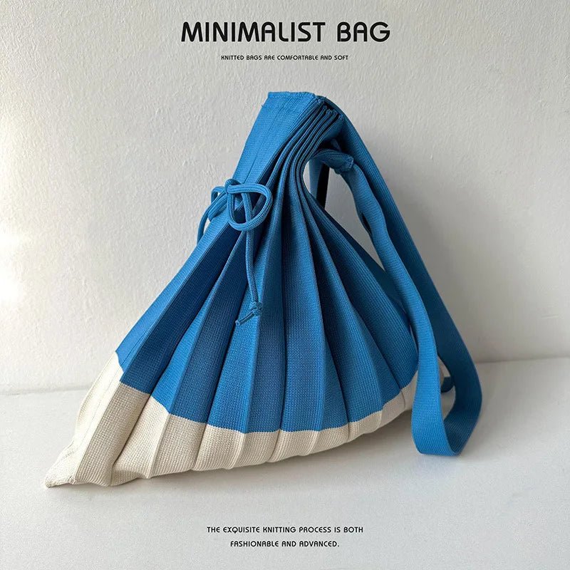 New Knitted Pleats Tote Bag