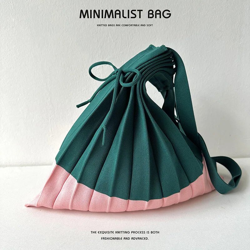New Knitted Pleats Tote Bag