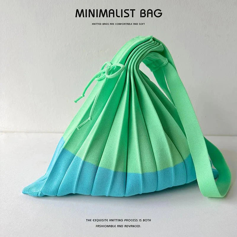 New Knitted Pleats Tote Bag