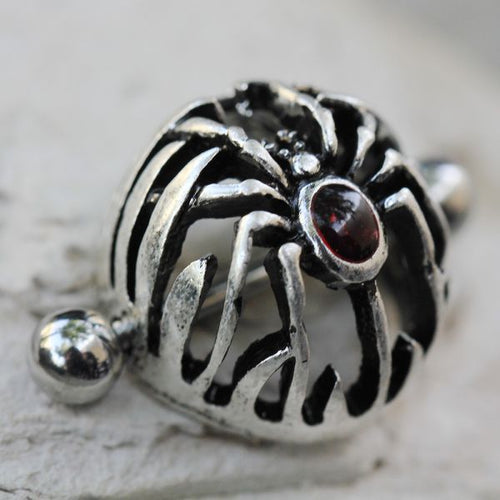 316L Stainless Steel Gothic Spider Dome Shape Nipple Shield