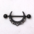 Black PVD Plated Crescent Moon Nipple Shield