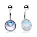Holographic Shell Navel Ring