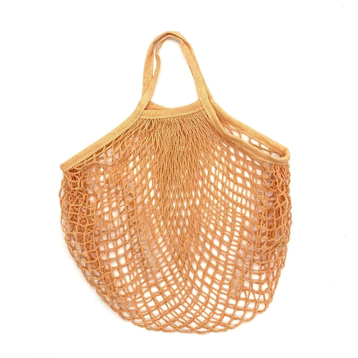 Organic Cotton Mesh Tote Bags Portable Net and String