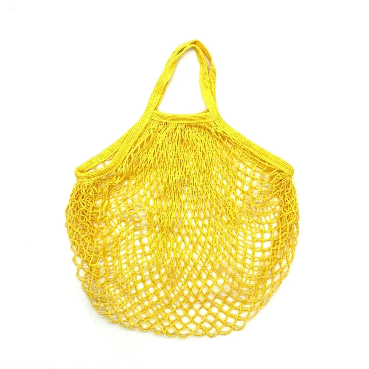 Organic Cotton Mesh Tote Bags Portable Net and String